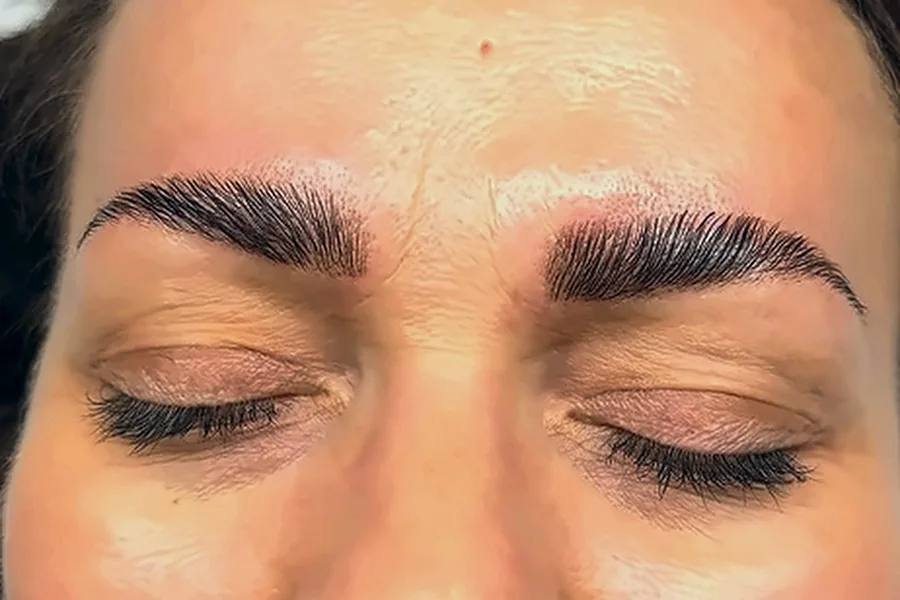 After: Brow lamination