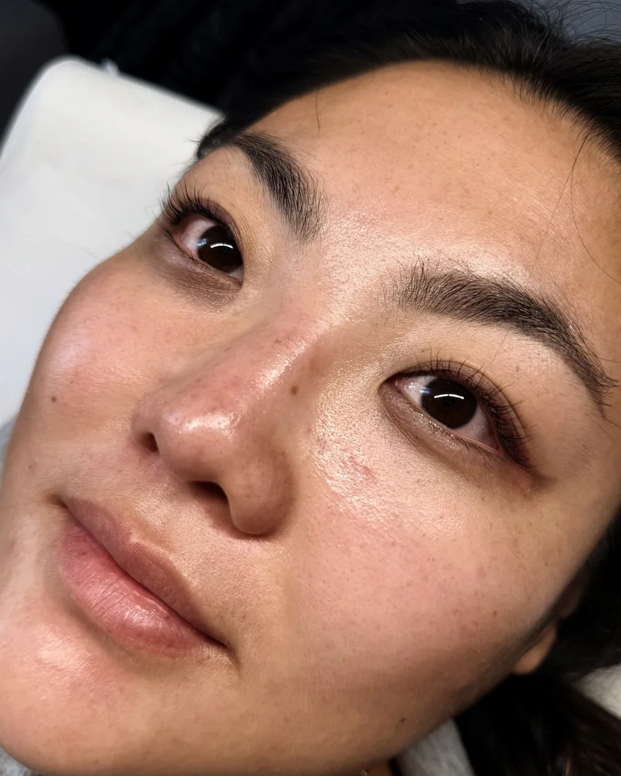 Lash and brow result at AG Beauty London