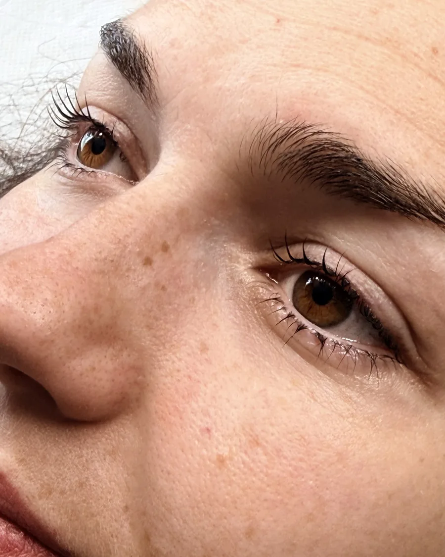 Lash and brow result at AG Beauty London